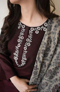 Women Unstitched Embroidered 3pc Suit