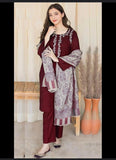 Women Unstitched Embroidered 3pc Suit