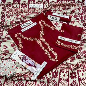 Women Unstitched Embroidered 3pc Suit