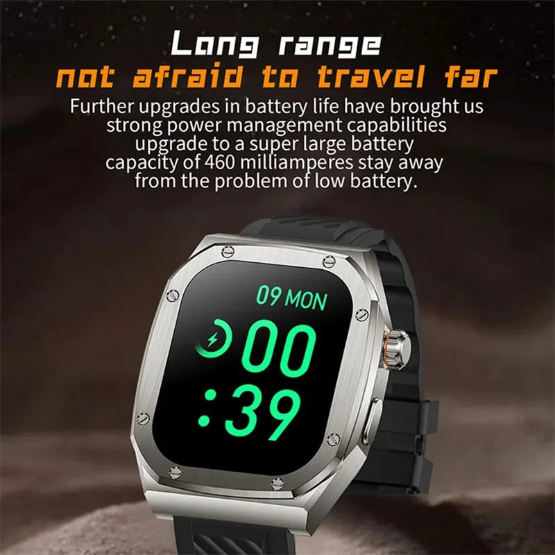 Z79 Max Armour Smart Watch – 2.1" IPS Display, Bluetooth Call, AI Voice Assistant, Compass, Heart Rate & Sports Tracking – Black