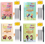 Magical Calligraphy Adventure 4-Piece Set with 10 Refillable Copybooks