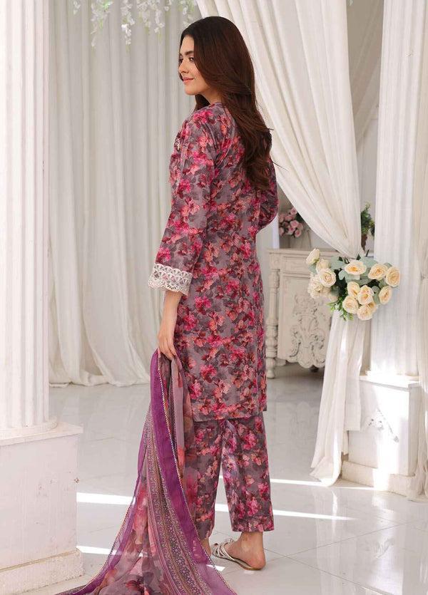 3 Pcs Women's Unstitched Printed Suit